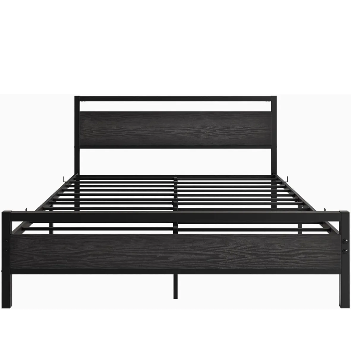 King Size Bed Frame with Wood Headboard,Heavy Duty - Image 2