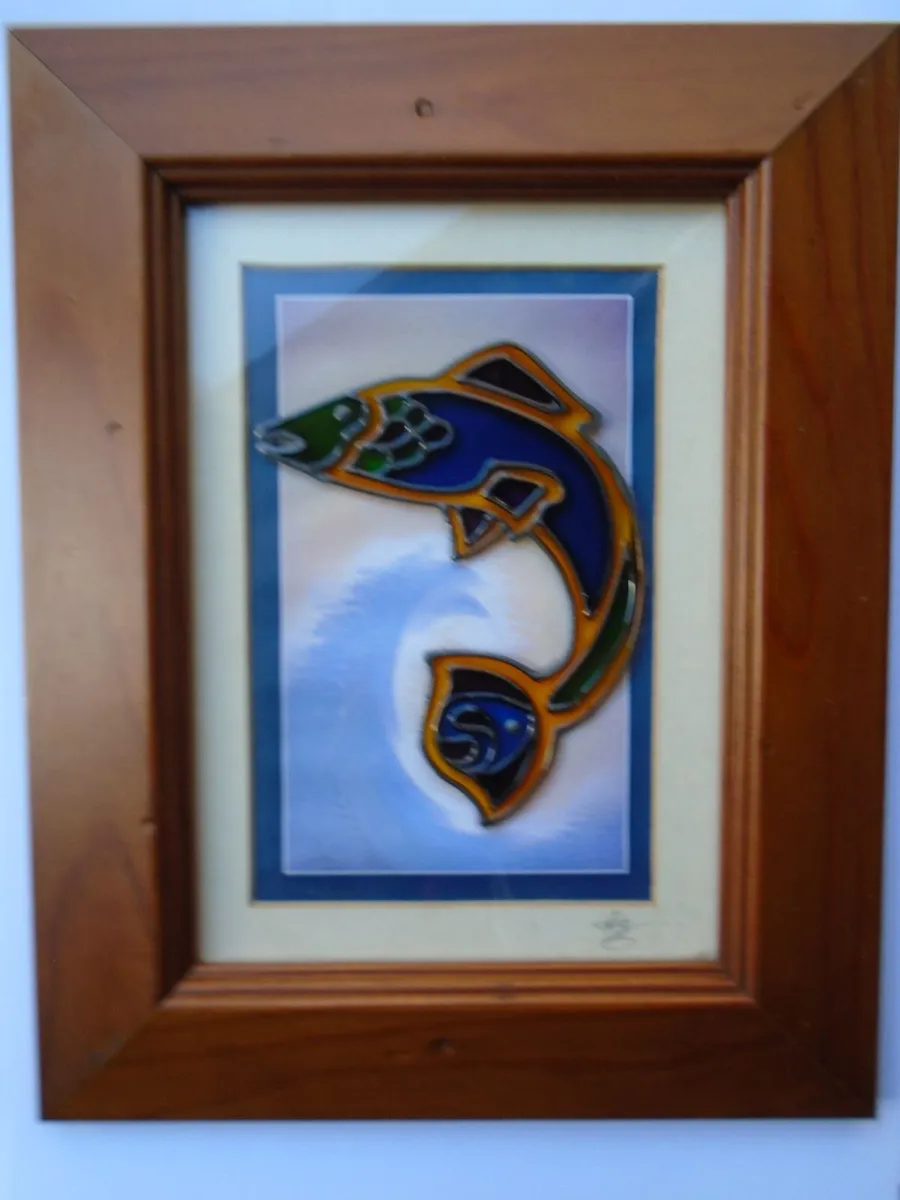 Fish glass painting, Celtic picture, Home decor - Image 4
