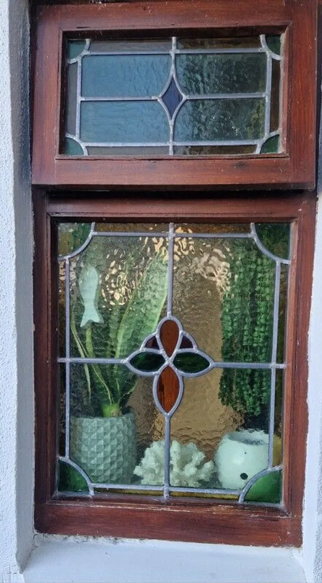 Stained Glass Door and Matching Panels - Image 2