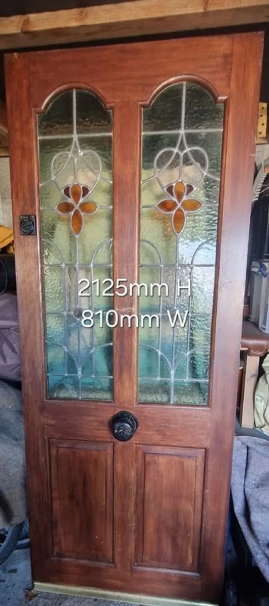 Stained Glass Door and Matching Panels - Image 3