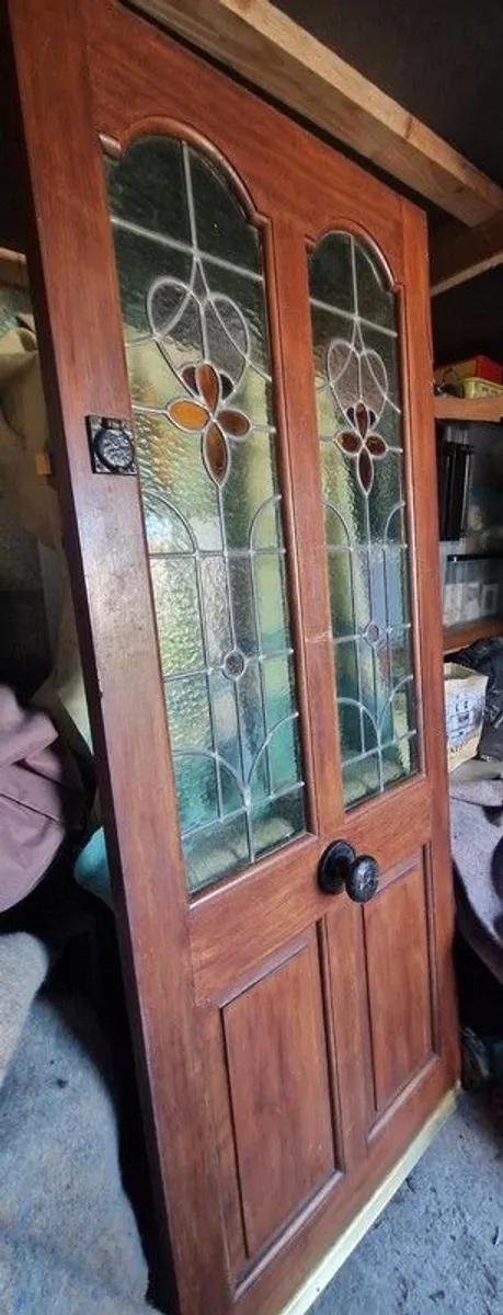 Stained Glass Door and Matching Panels - Image 4