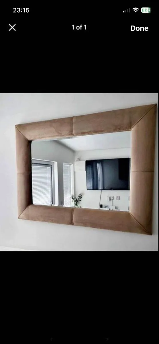 Beautiful suede mirror