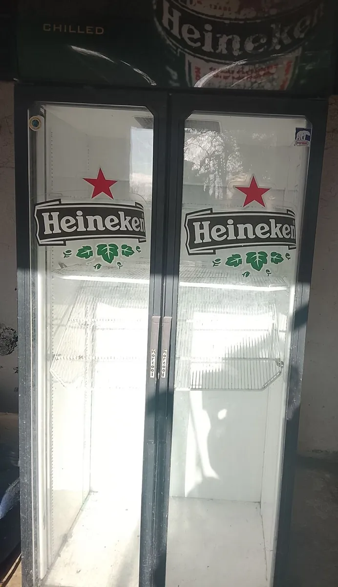 Original Heineken 2 Door Fridge and a Double Sink - Image 1