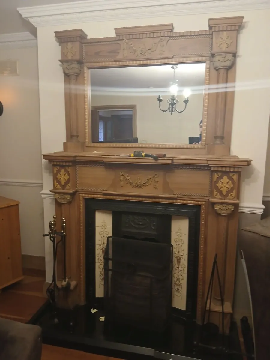 Fireplace surround and Mantle mirror