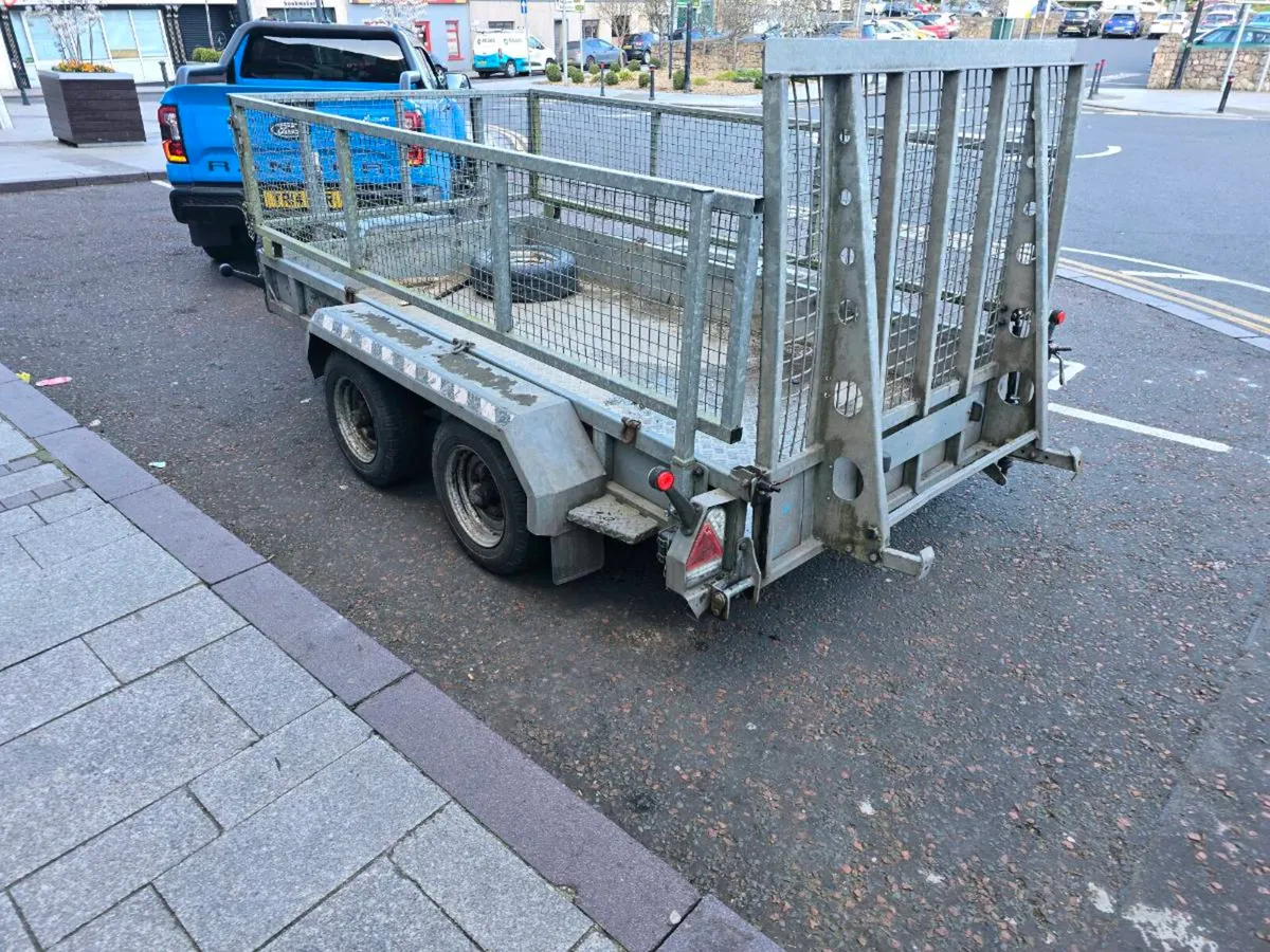Used 10ft Nugent Plant trailer meshsides 3.5ton - Image 1