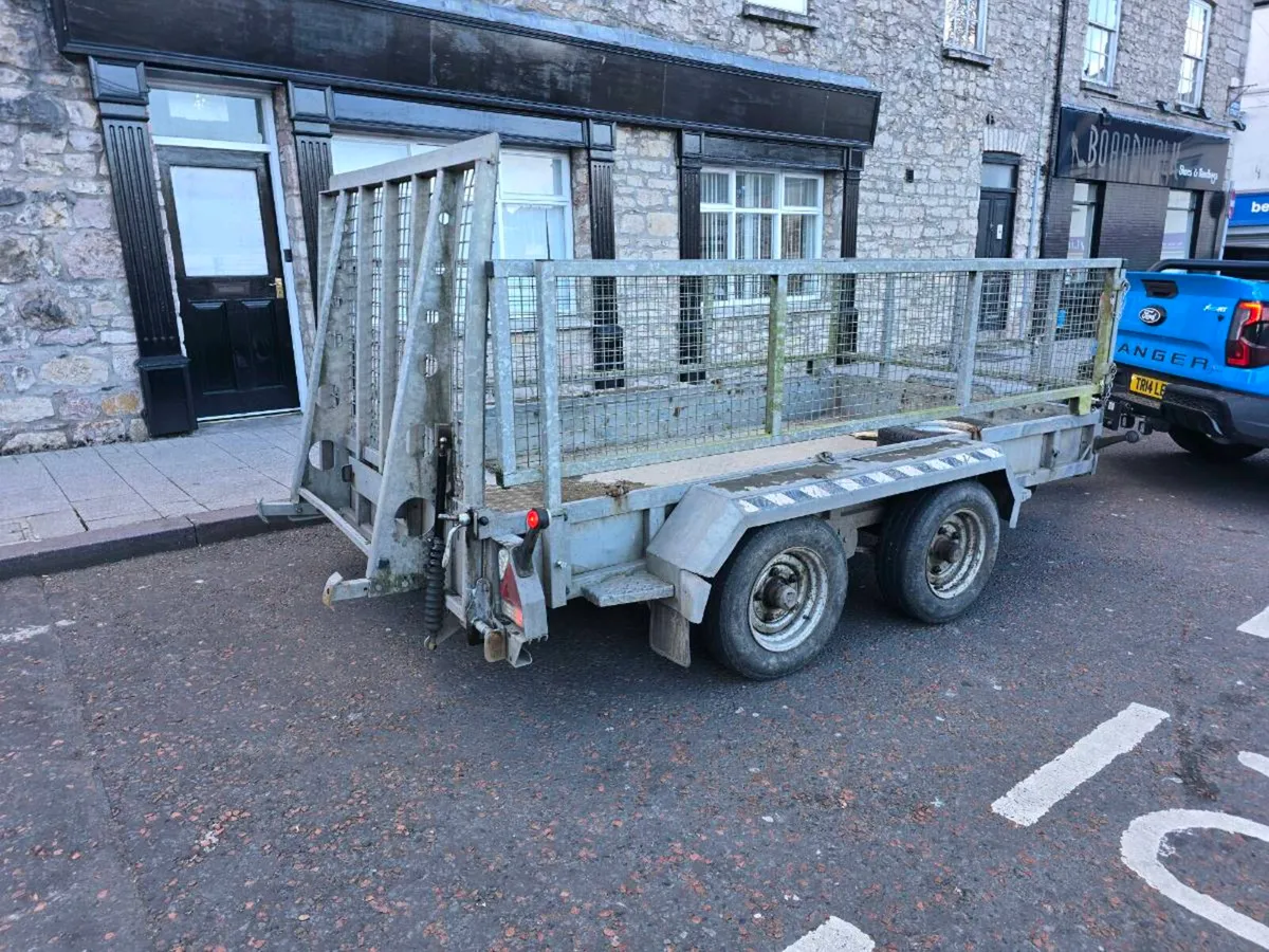 Used 10ft Nugent Plant trailer meshsides 3.5ton - Image 2