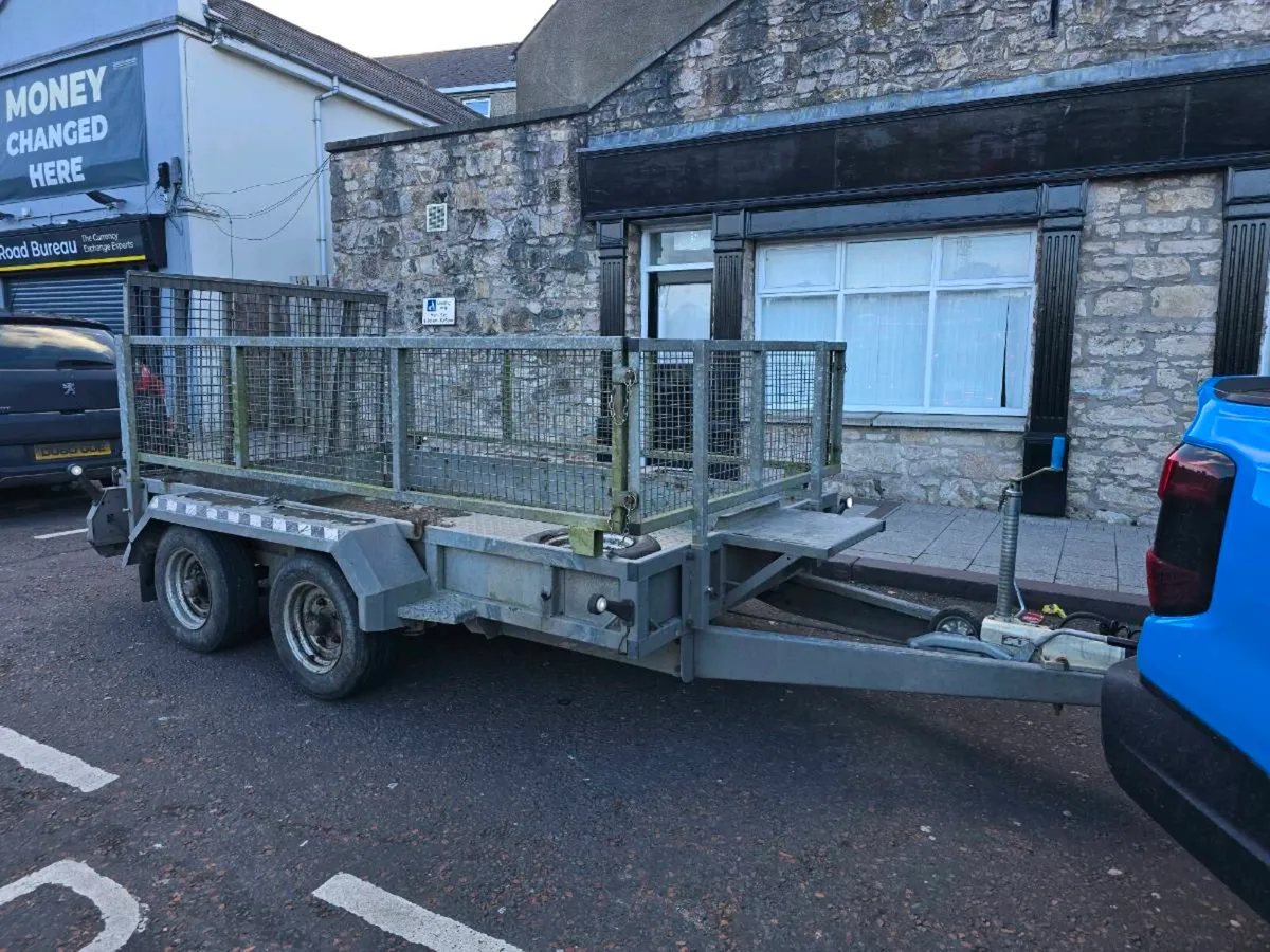 Used 10ft Nugent Plant trailer meshsides 3.5ton - Image 3