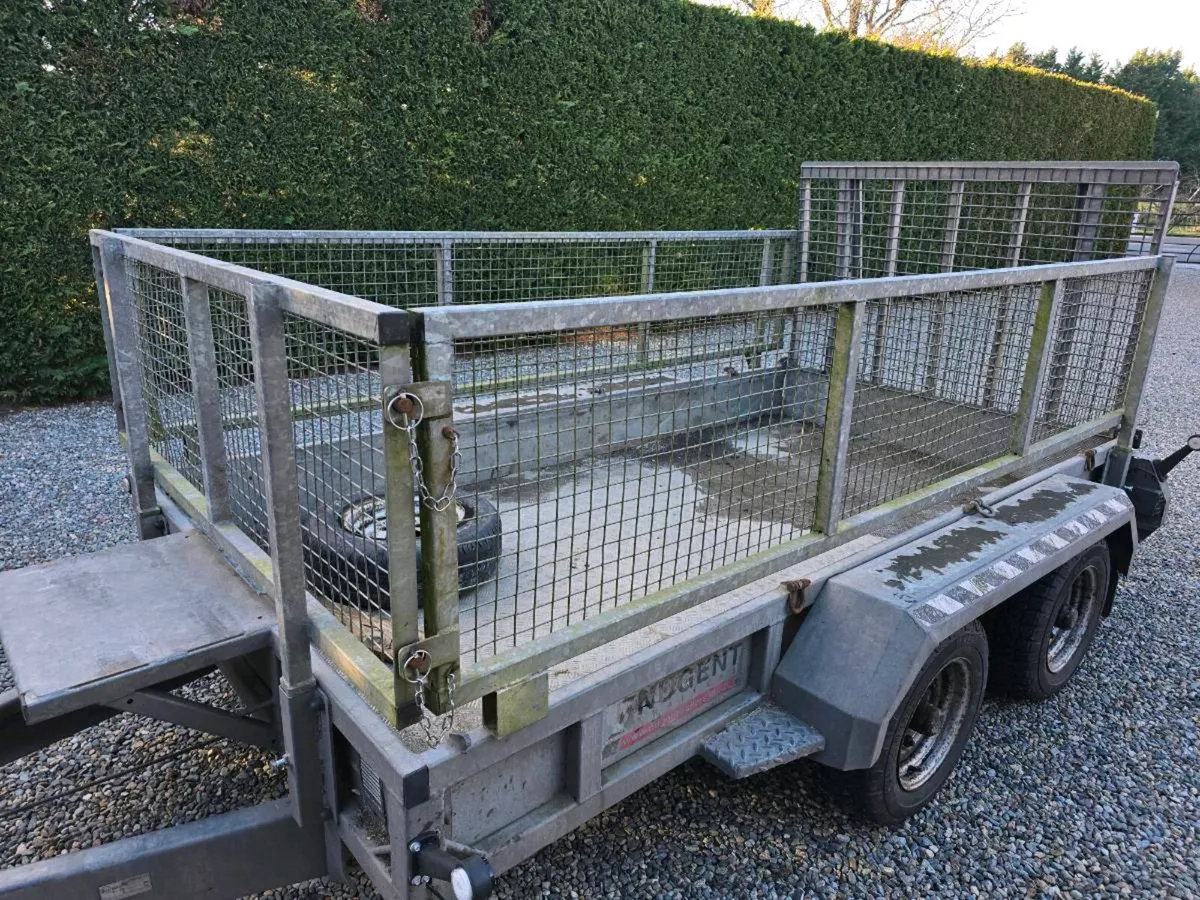 Used 10ft Nugent Plant trailer meshsides 3.5ton - Image 4