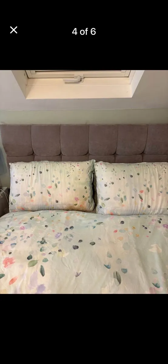 Double divan bed and headboard - Image 2