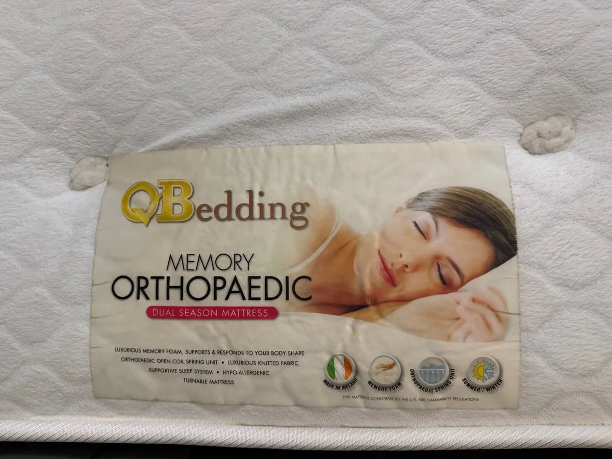 Double bed frame with mattress - Image 3