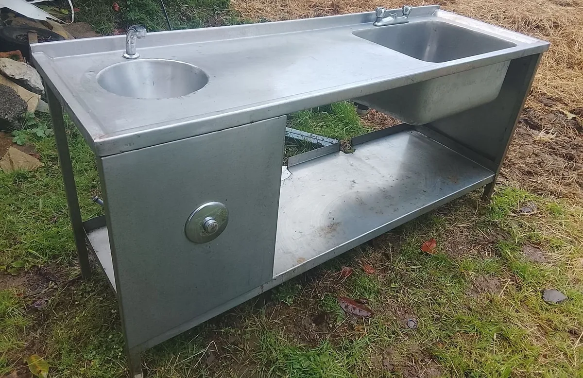 Original Heineken 2 Door Fridge and a Double Sink - Image 4