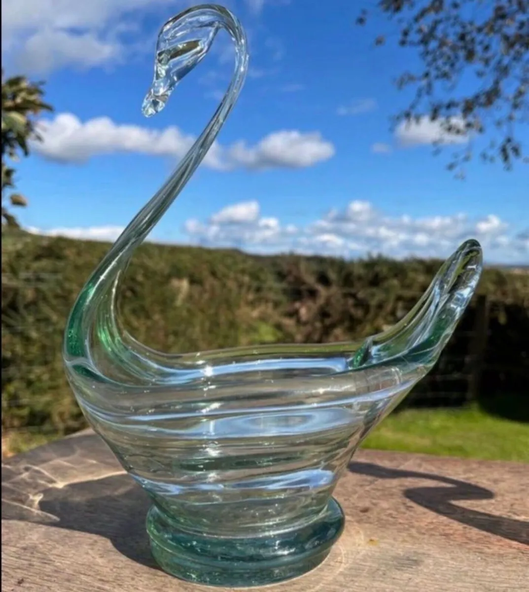 Three vintage glass Swans - Image 3