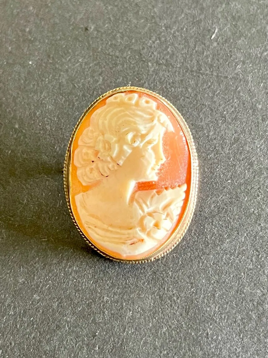 Antique Cameo Gold Brooch - Image 1