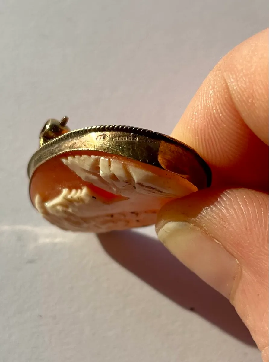 Antique Cameo Gold Brooch - Image 3