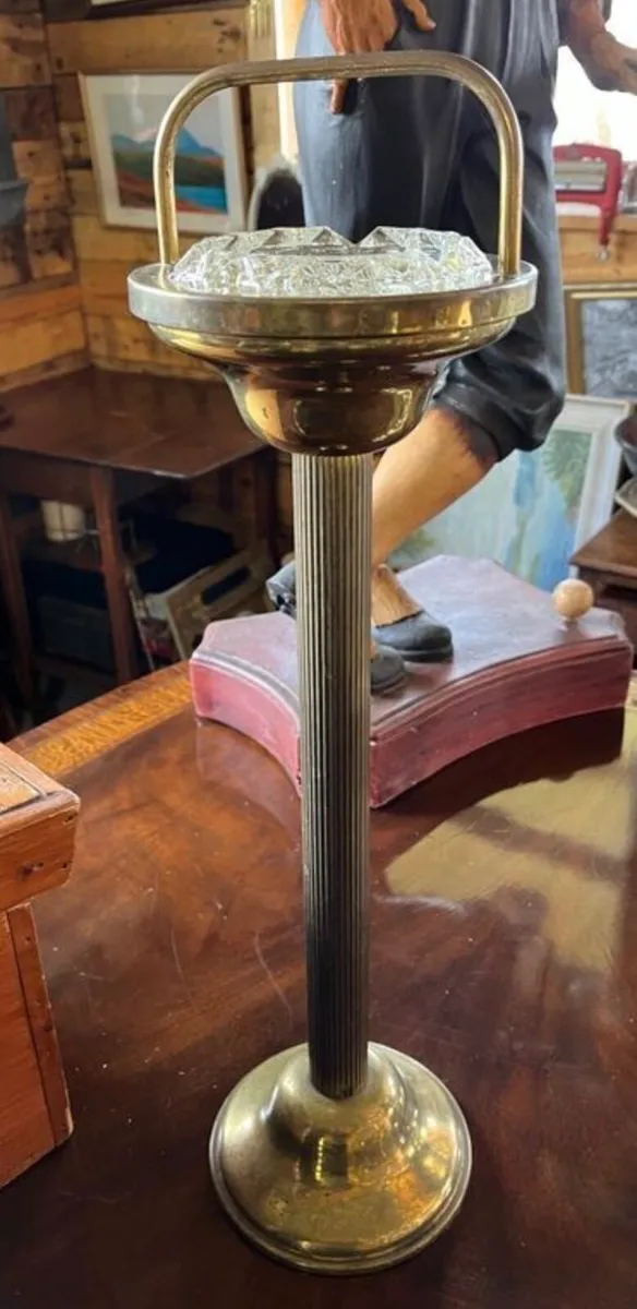 Vintage brass smokers stand