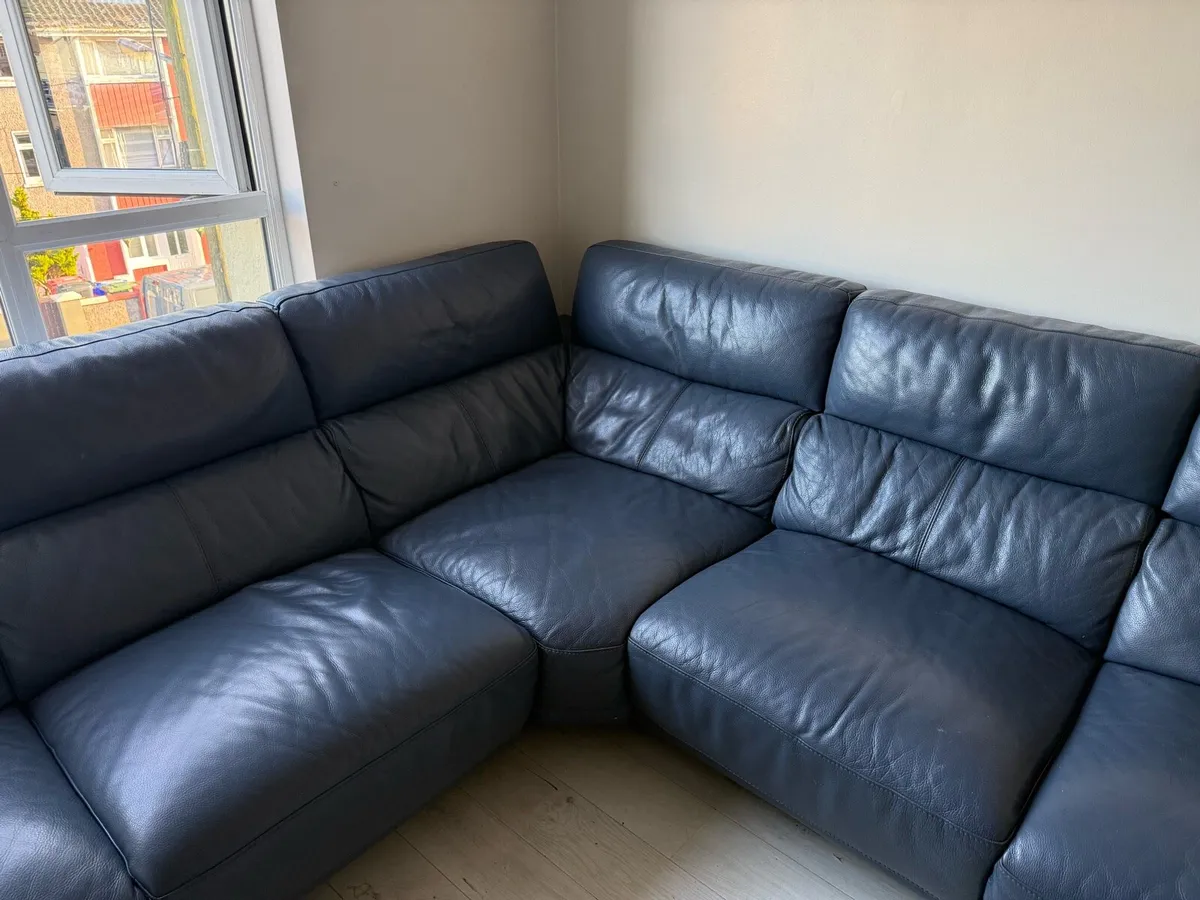 DFS San Antonio 5 seater corner sofa in denim blue - Image 2
