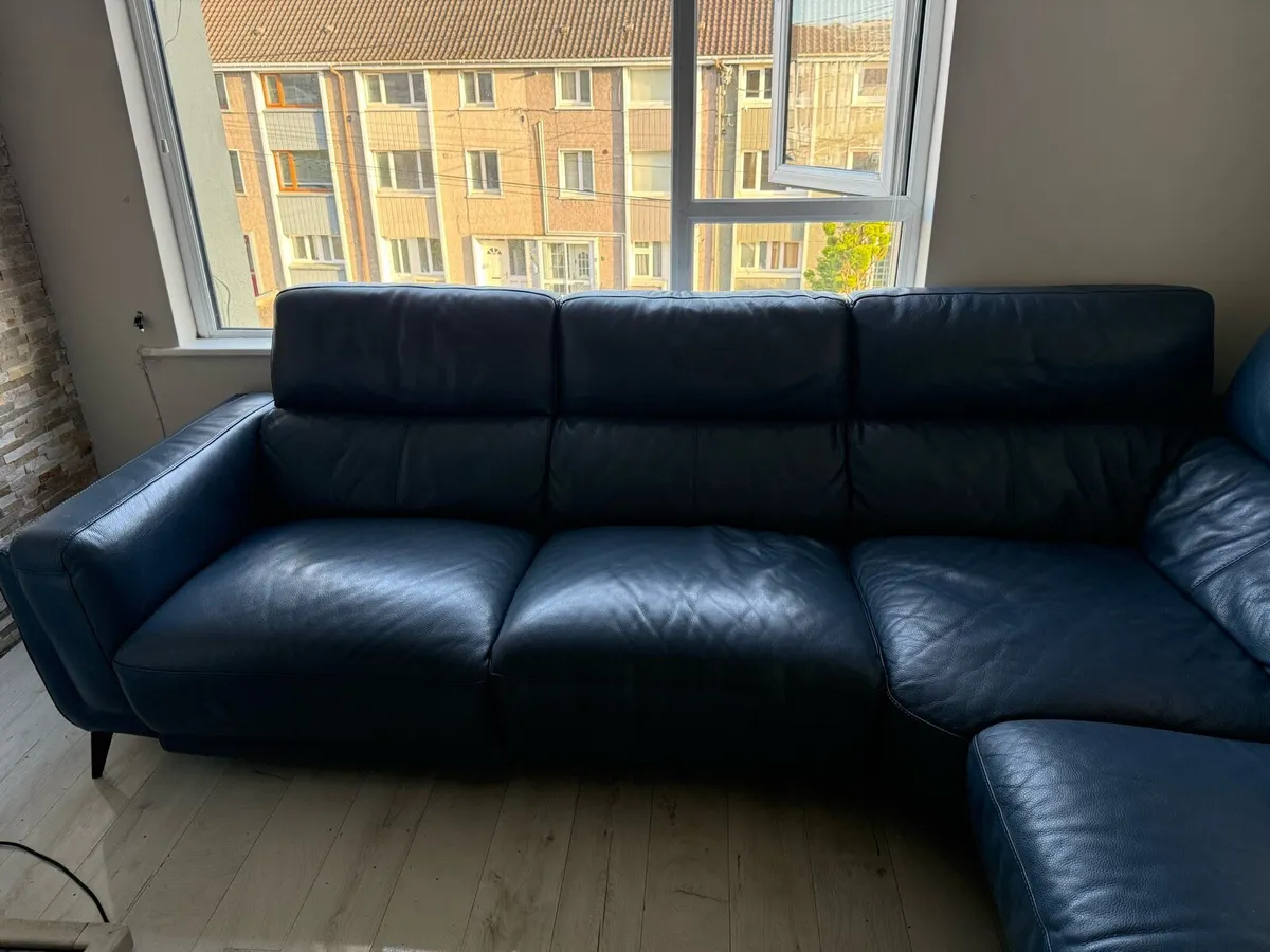 DFS San Antonio 5 seater corner sofa in denim blue - Image 4