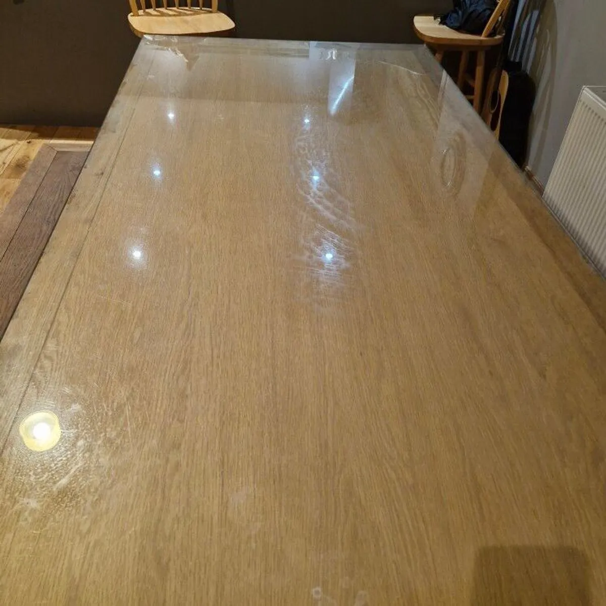 2m Dining Table Bench and Chairs - Image 4