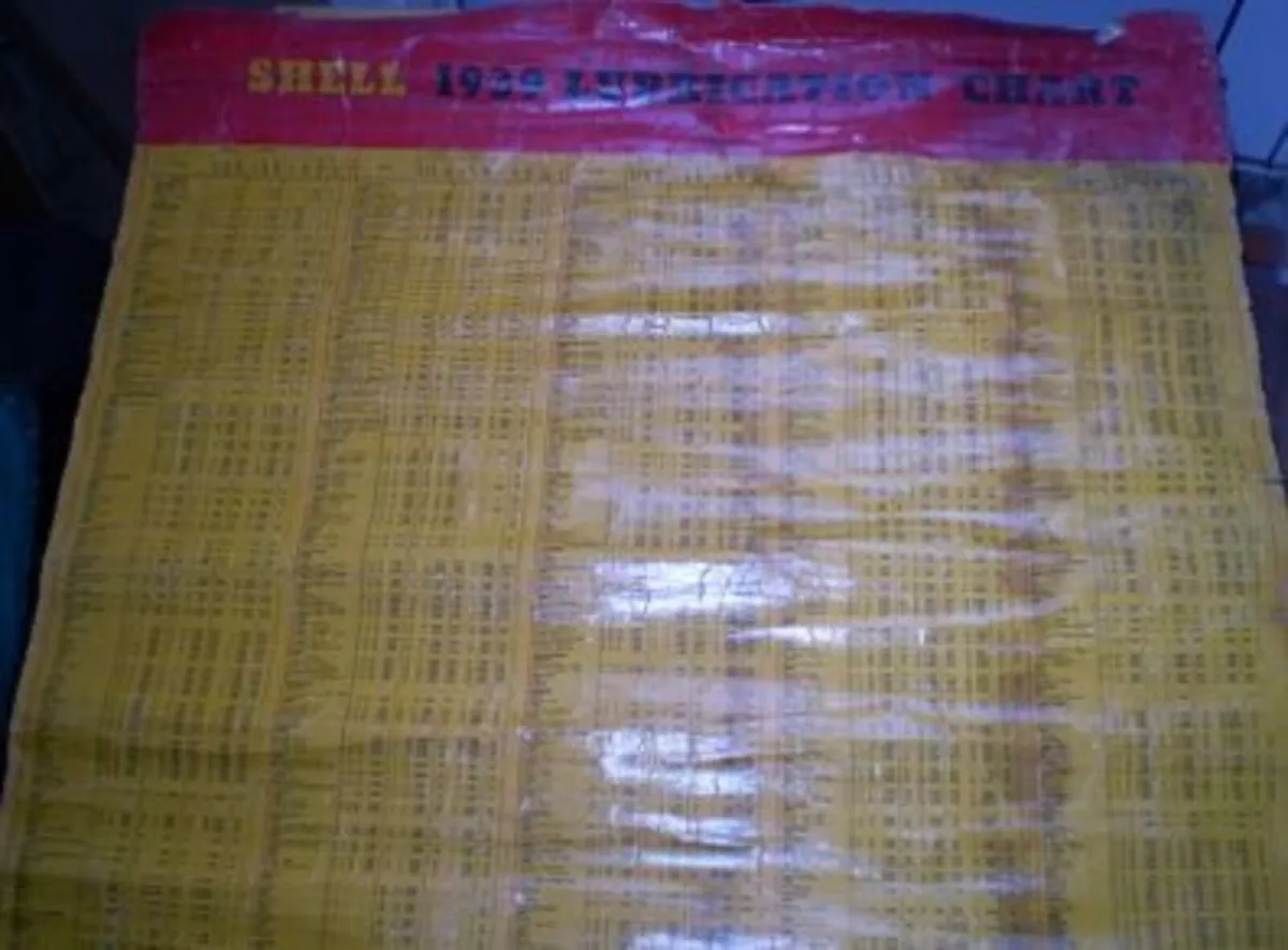 Rare Shell 1939 Lub chart - Image 1