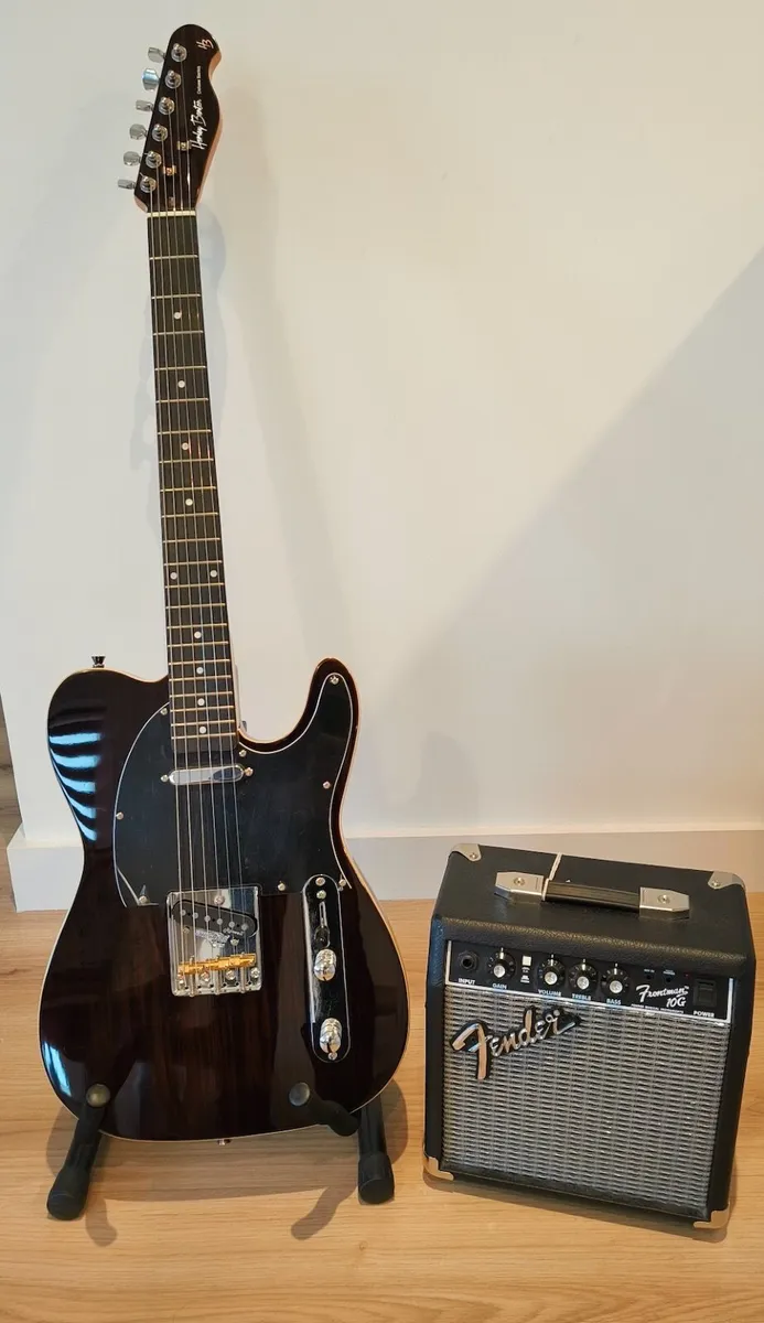 Harley Benton TE-70 Telecaster Guitar + Fender Amp - Image 1