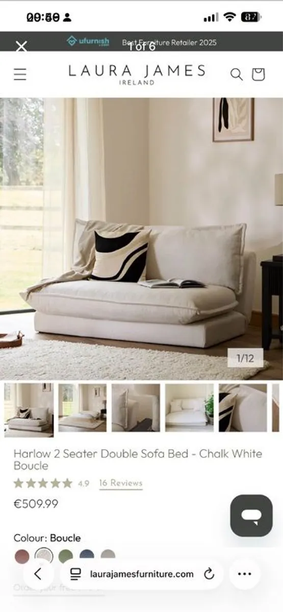 Small sofa bed - new - stunning - Image 1