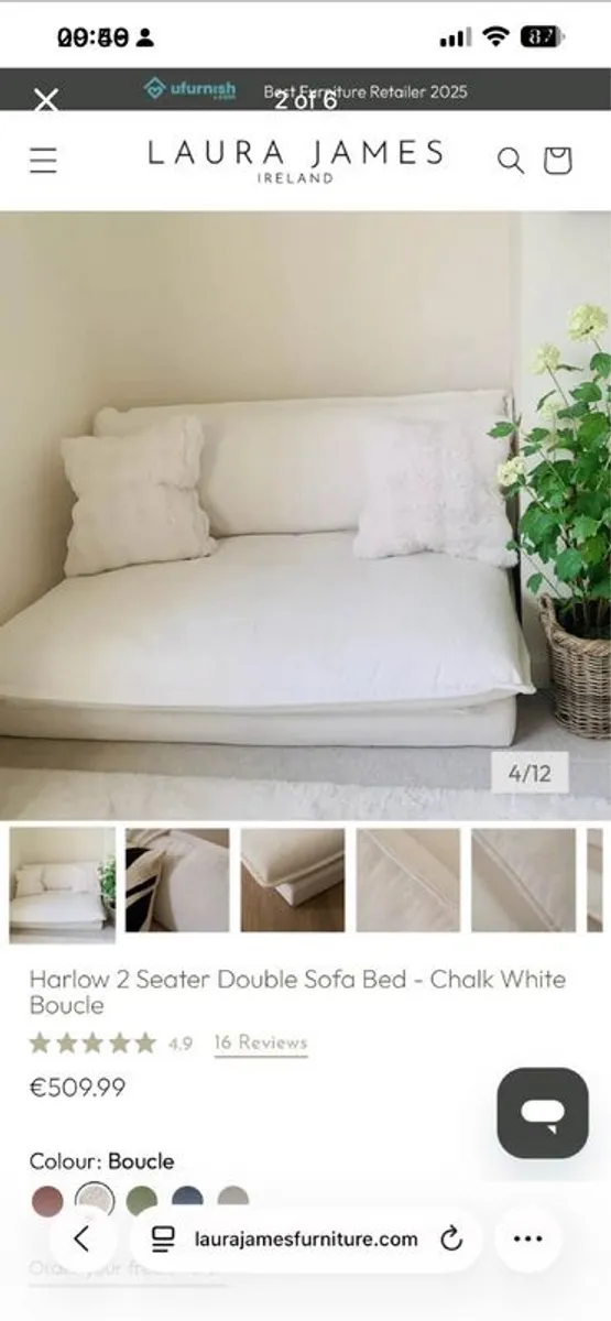 Small sofa bed - new - stunning - Image 2