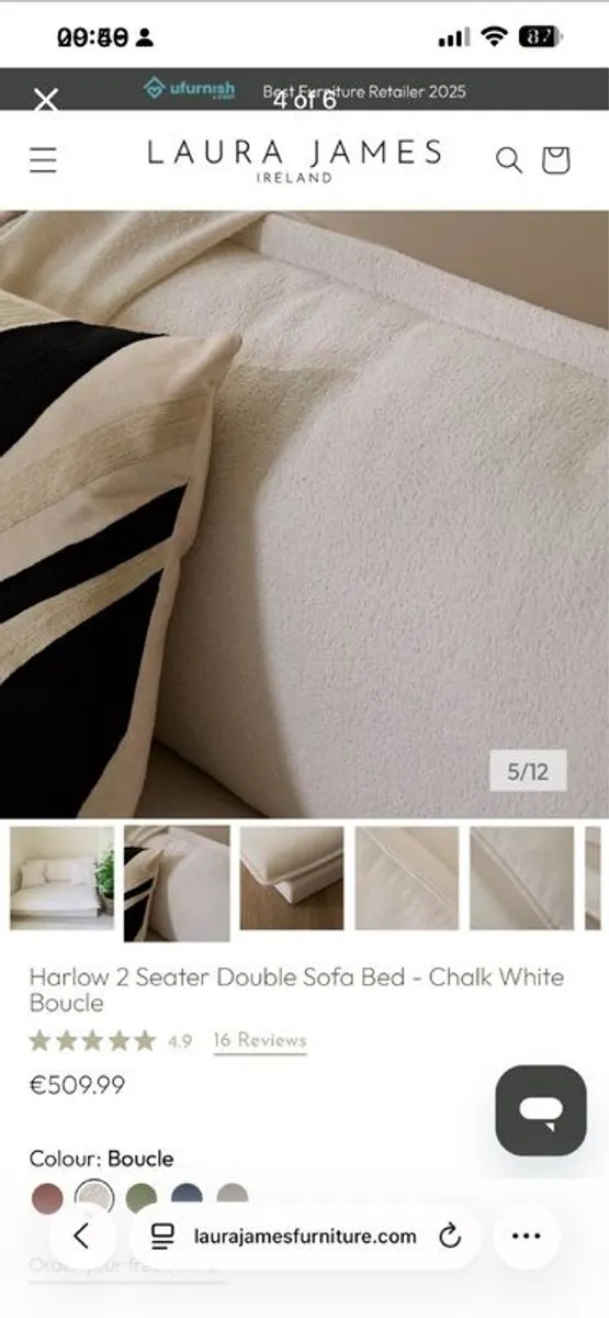 Small sofa bed - new - stunning - Image 4