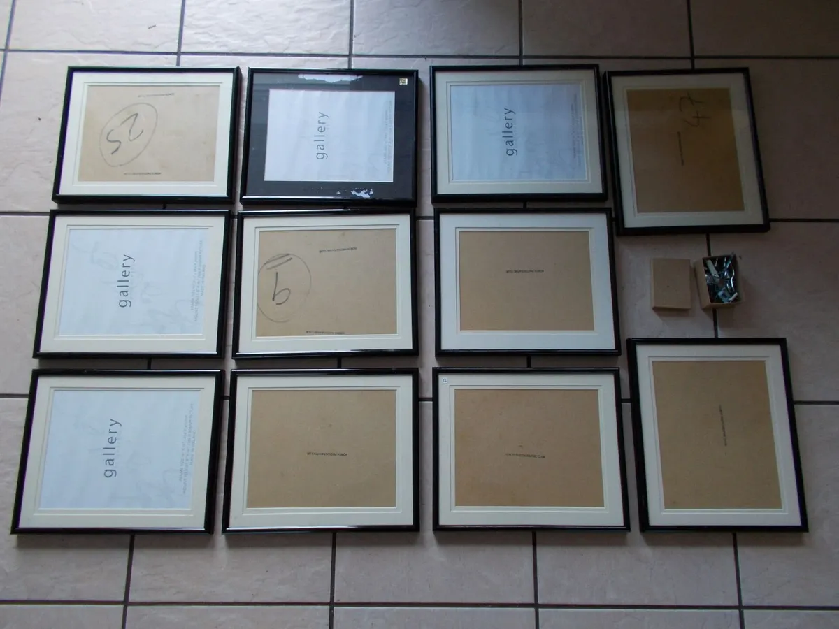Lot of 11 Black Metal Picture Frames - Image 2