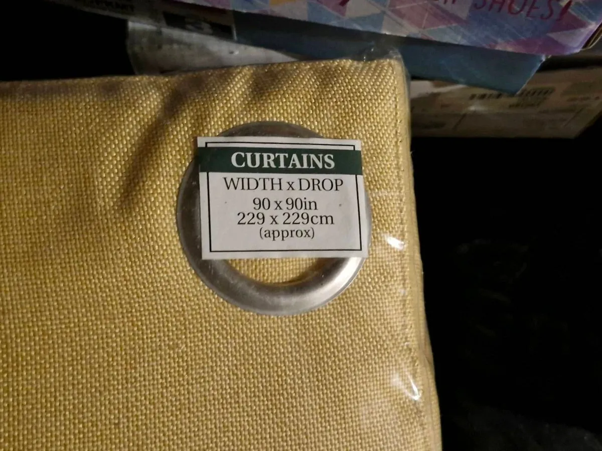 90 x 90 inch Ocre Curtains - Image 2