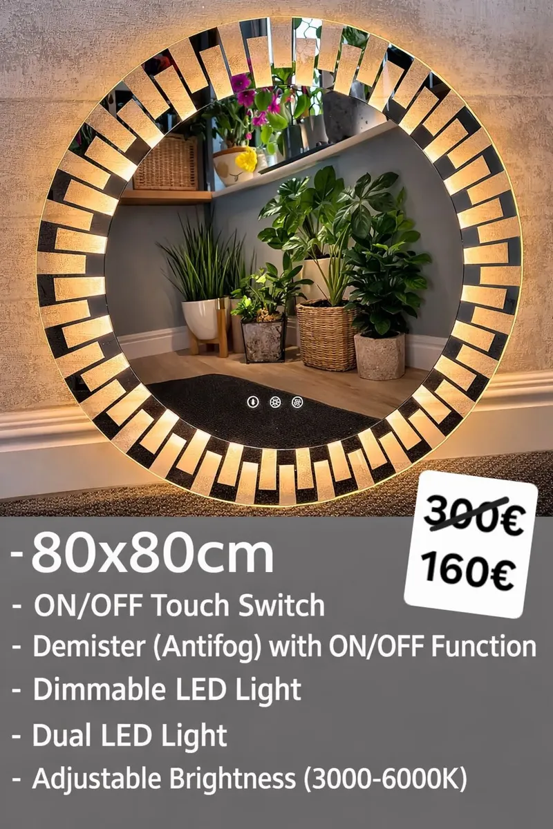 LED Bathroom Mirror Makup Vanity Bedroom Dressing - Image 1