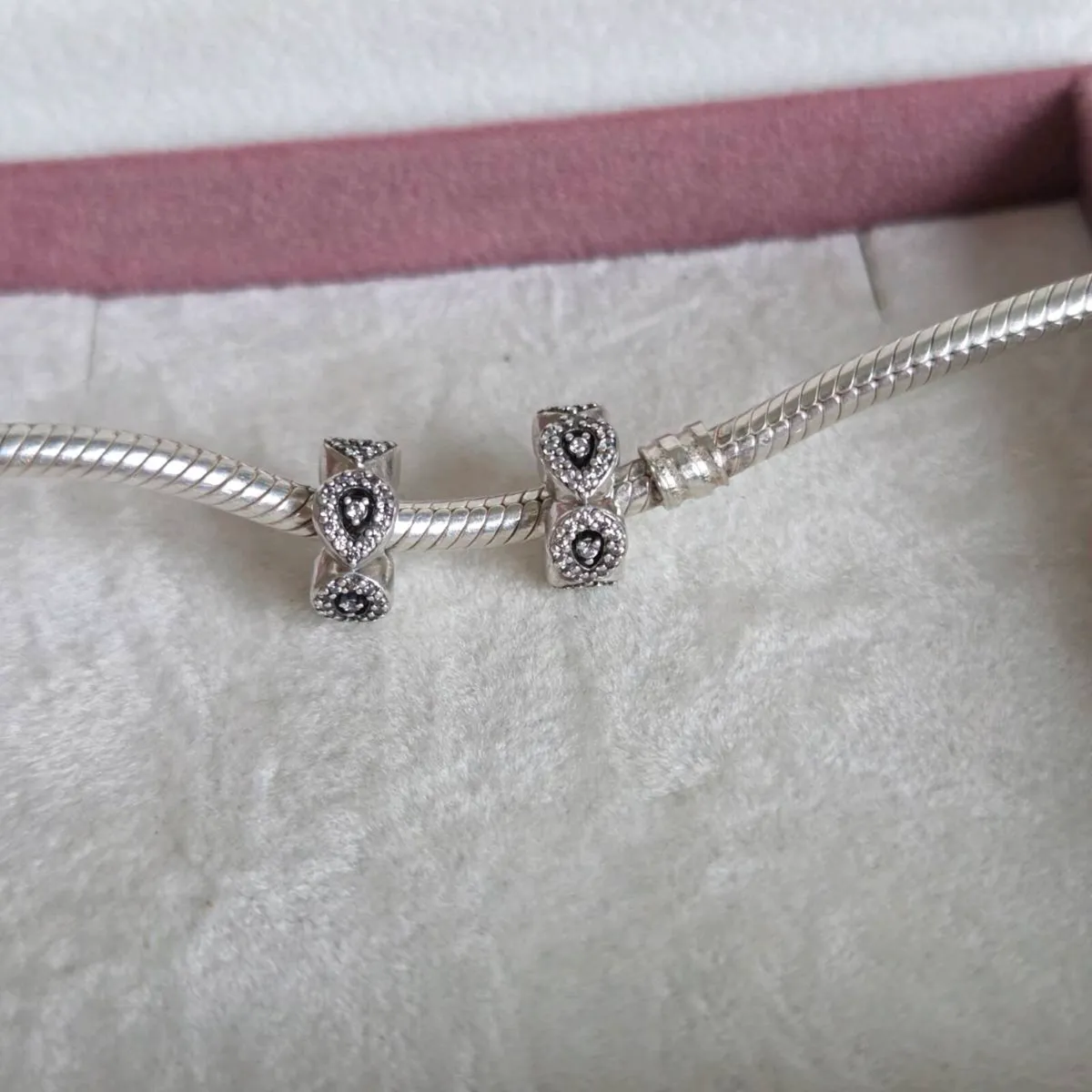 Pandora ×2 spacers charms cascading glamour clear - Image 1