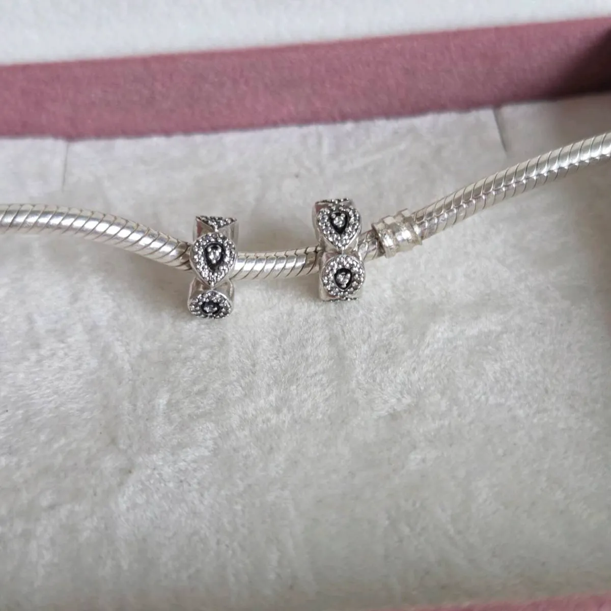 Pandora ×2 spacers charms cascading glamour clear - Image 2