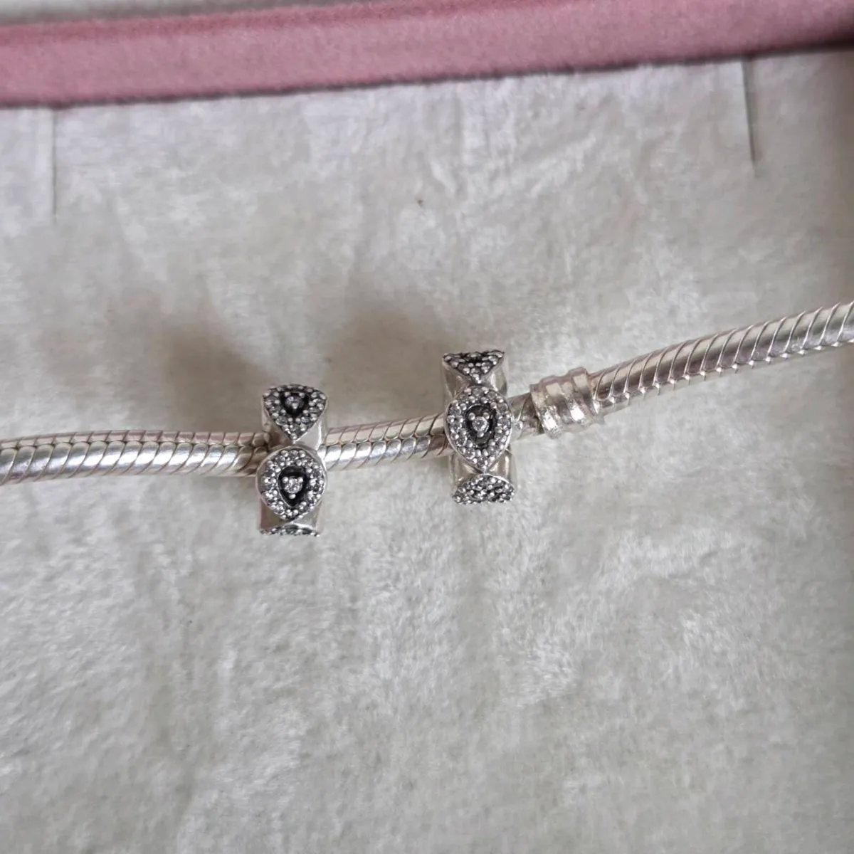 Pandora ×2 spacers charms cascading glamour clear - Image 3