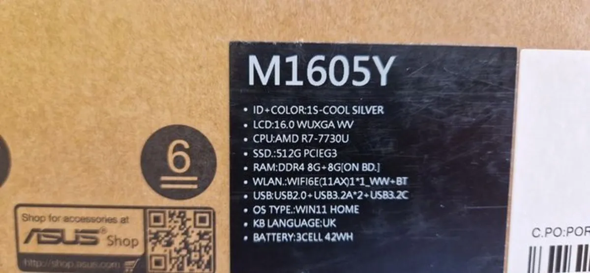 Asus 16" Ryzen 7 7730U - Image 3