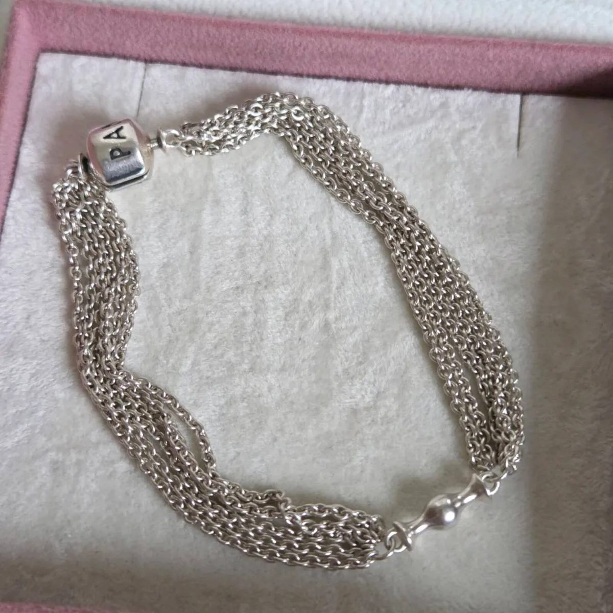 Pandora silver multi strand Bracelet size 18cm - Image 2