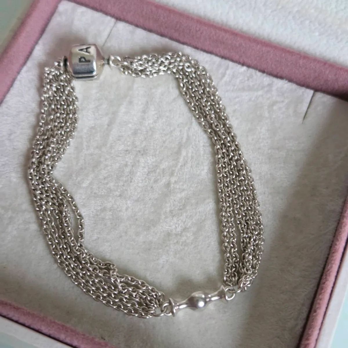 Pandora silver multi strand Bracelet size 18cm - Image 3