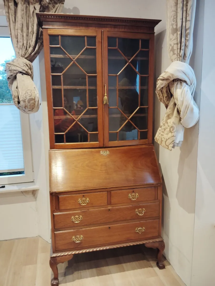 Edwardian bureau bookcase - Image 3