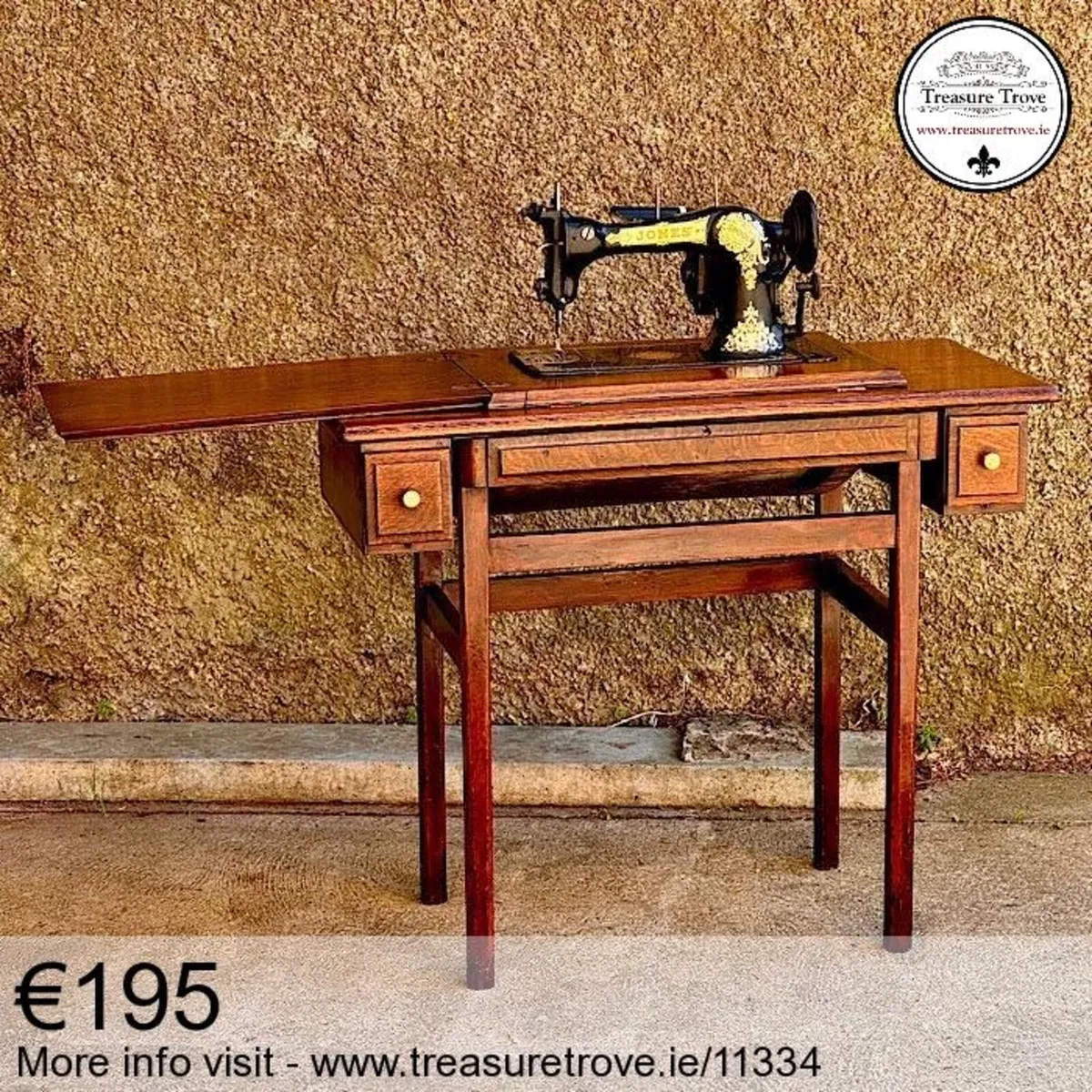 Antique Sewing Machine and Boxes - Image 4