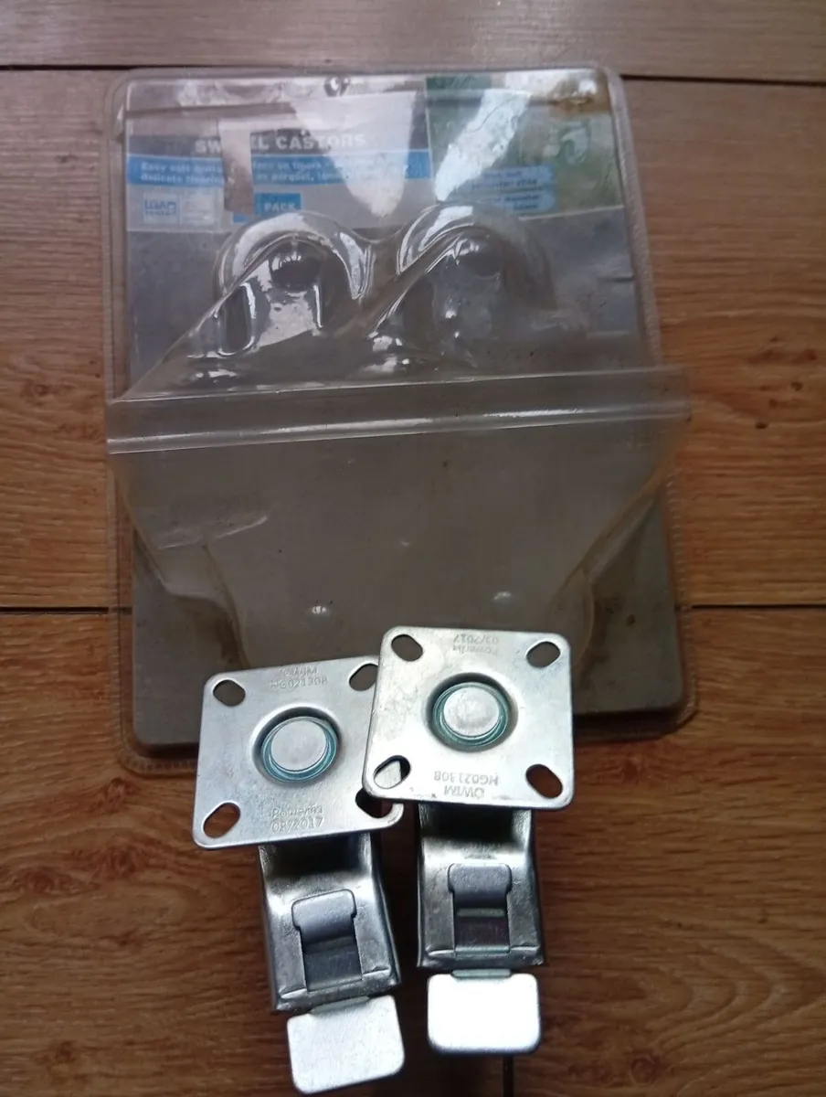 Brand New Heavy Duty Castors Wheels Pair 50mm - Image 3