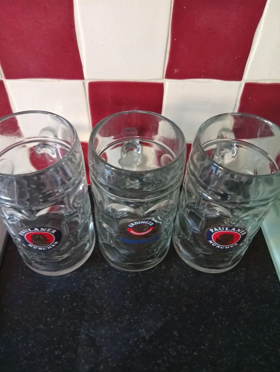 Original Bavarian Erdinger 1litre Glasses - Image 2