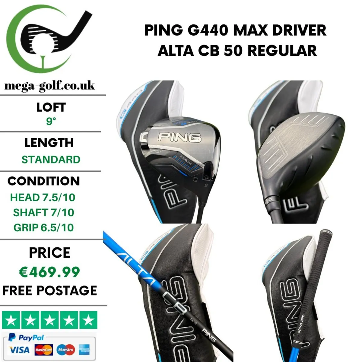 Ping G440 Max Driver / 9° / Alta CB 50 Regular - Image 1
