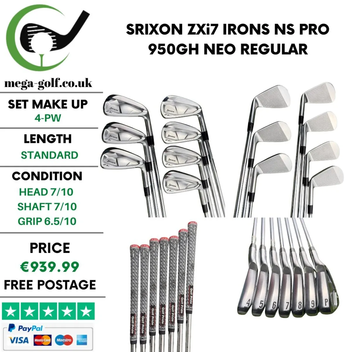 Srixon ZXi7 Irons / 4-Pw /NS Pro 950GH Neo Regular - Image 1