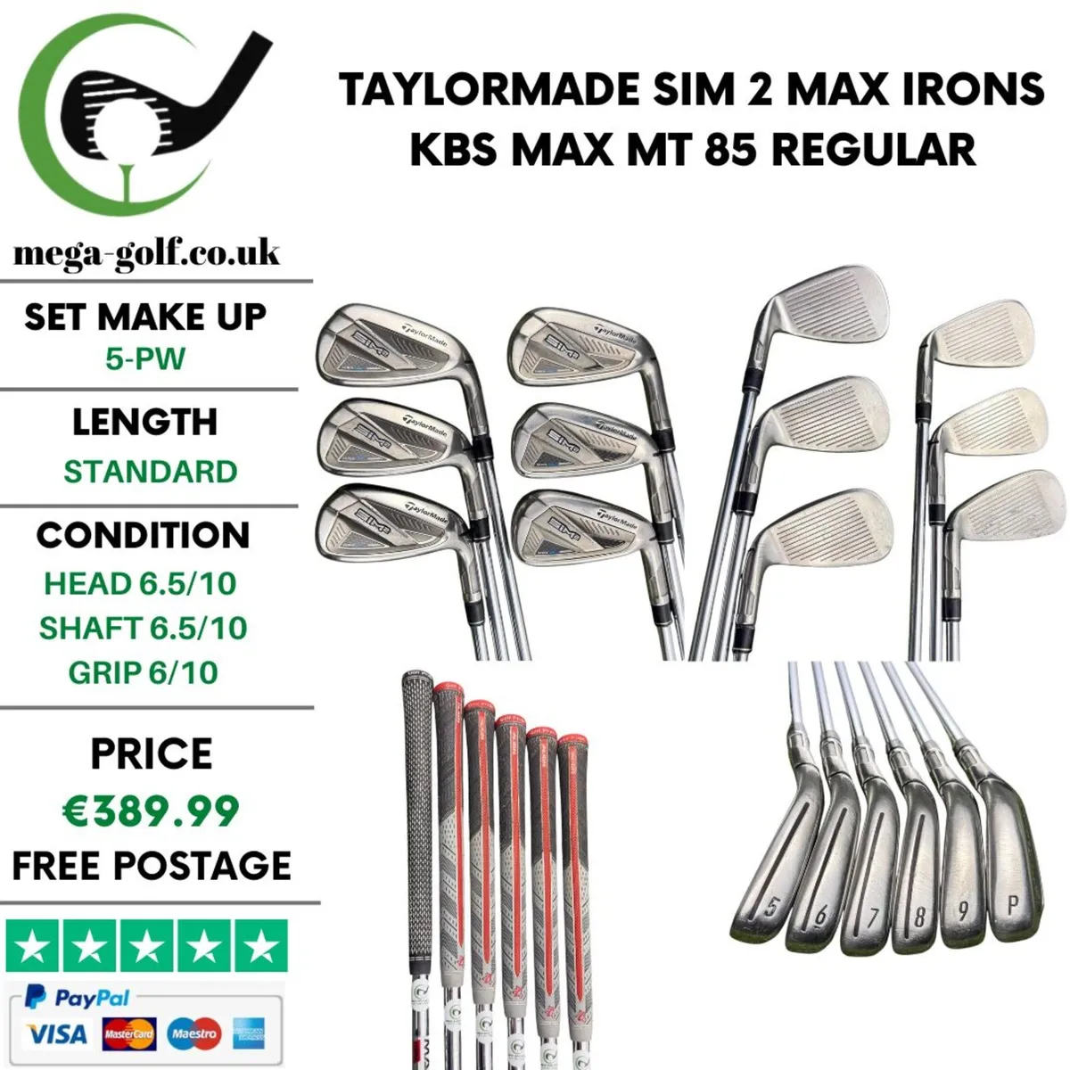 Taylormade Sim 2 Max Irons / 5-Pw / Regular - Image 1