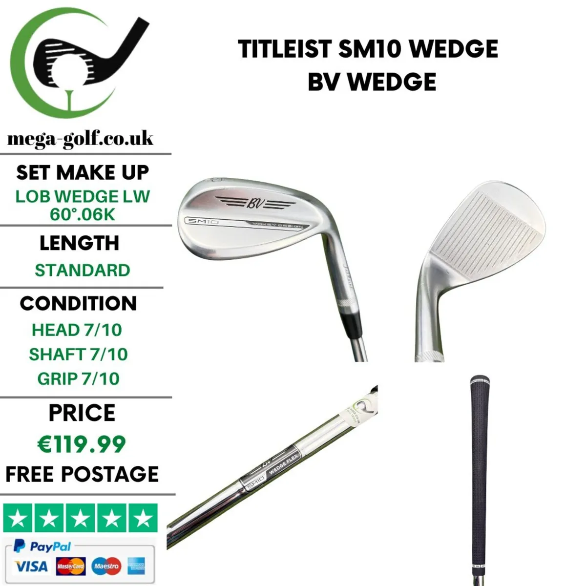 Titleist SM10 Wedge Lw 60°.06K / Bv Wedge - Image 1