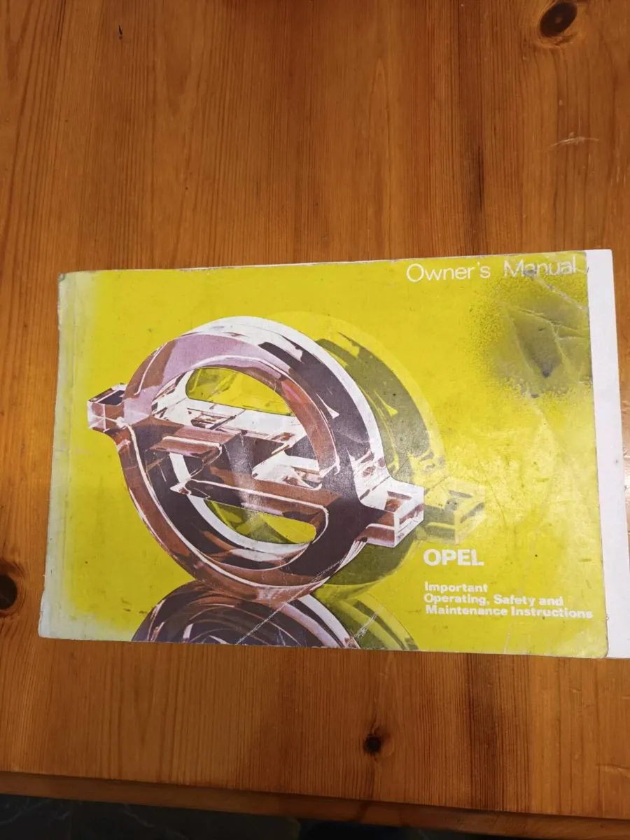 Opel Manta/Ascona Owner's Manual