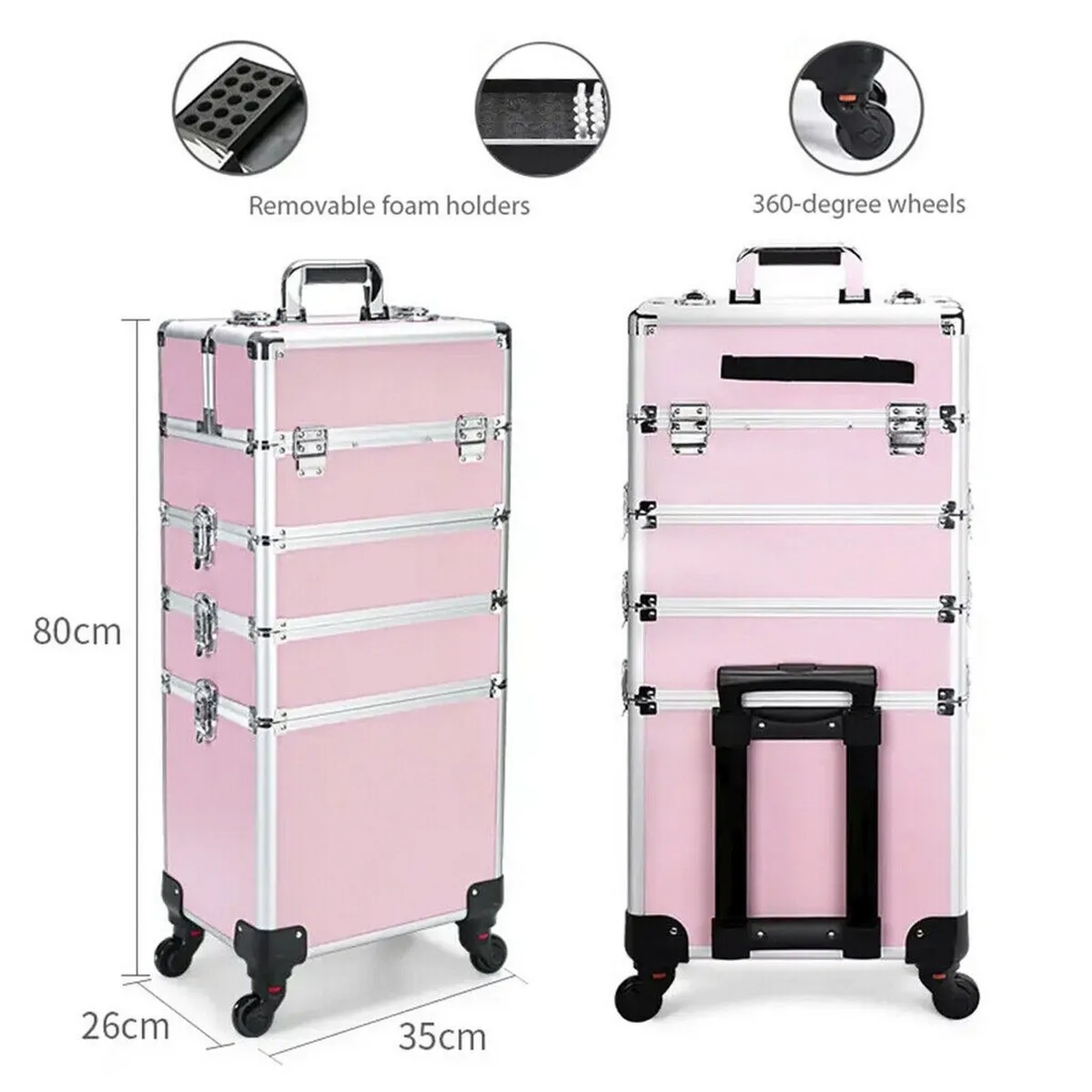 Cosmetic Case Makeup Trolley Beauty Organizer - Image 1