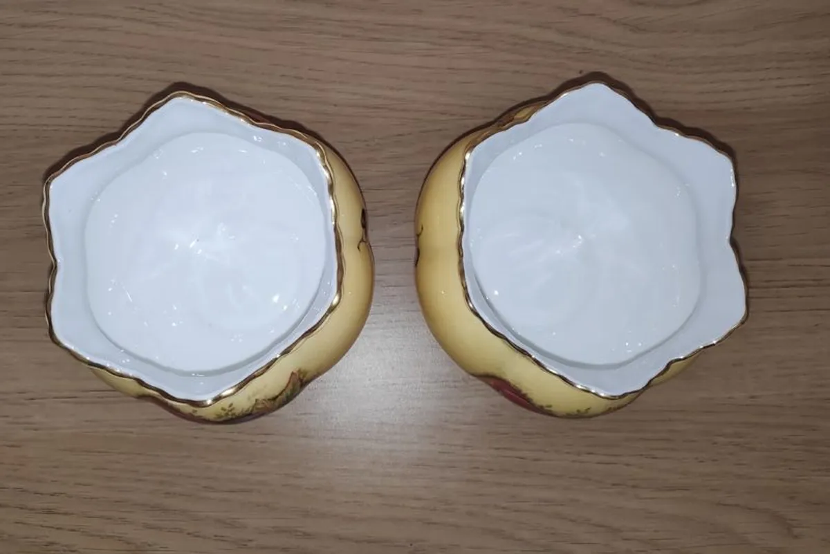 Aynsley Orchard Gold 2 Windsor Rose bowls - Image 2