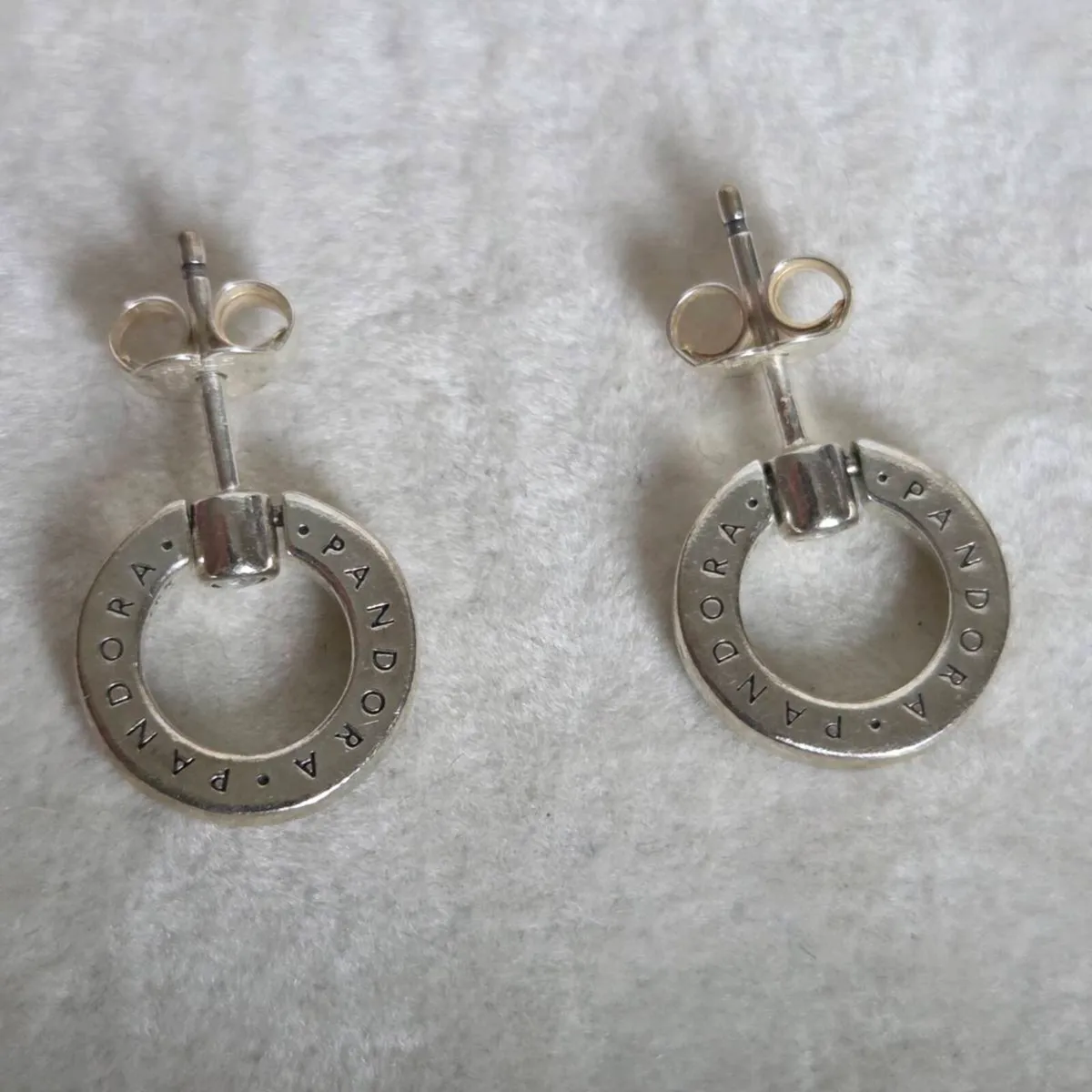 Pandora Pavé/ Logo Circle Reversible Stud Earrings - Image 3