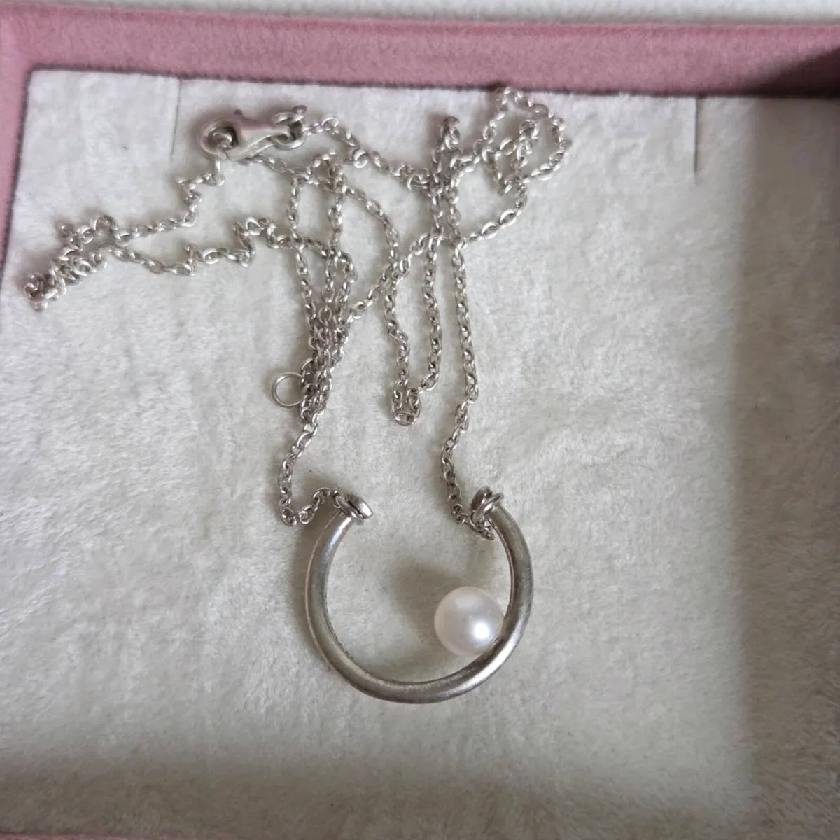 Pandora contemporary pearl necklace ajustable size - Image 4