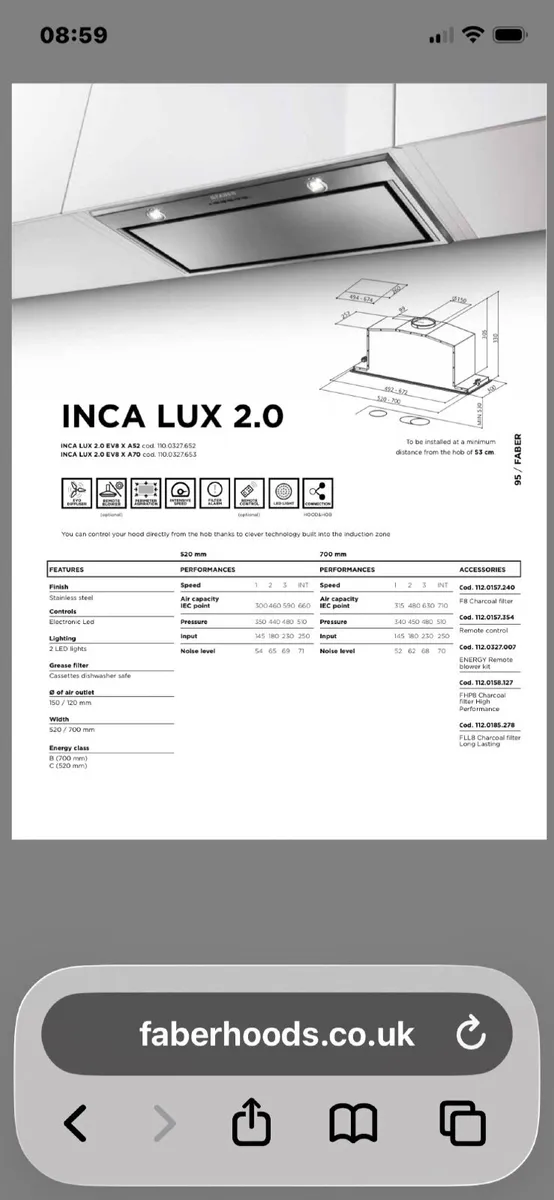 Cooker hood - Image 1